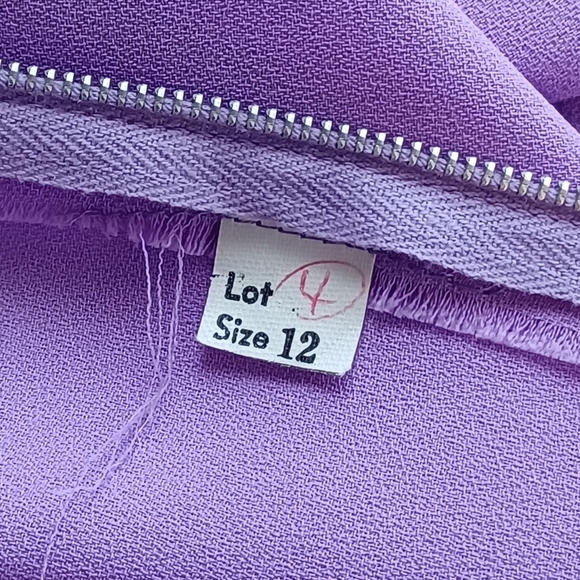 Vintage 60's Purple Mid Century Whimsigoth Prairie Cottagecore Lace Maxi Dress - Picture 9 of 16